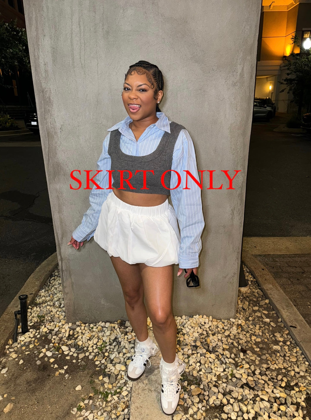 BAD TEACHER SKIRT WHITE