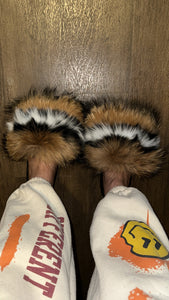 MULTICOLOR FUR SLIDES