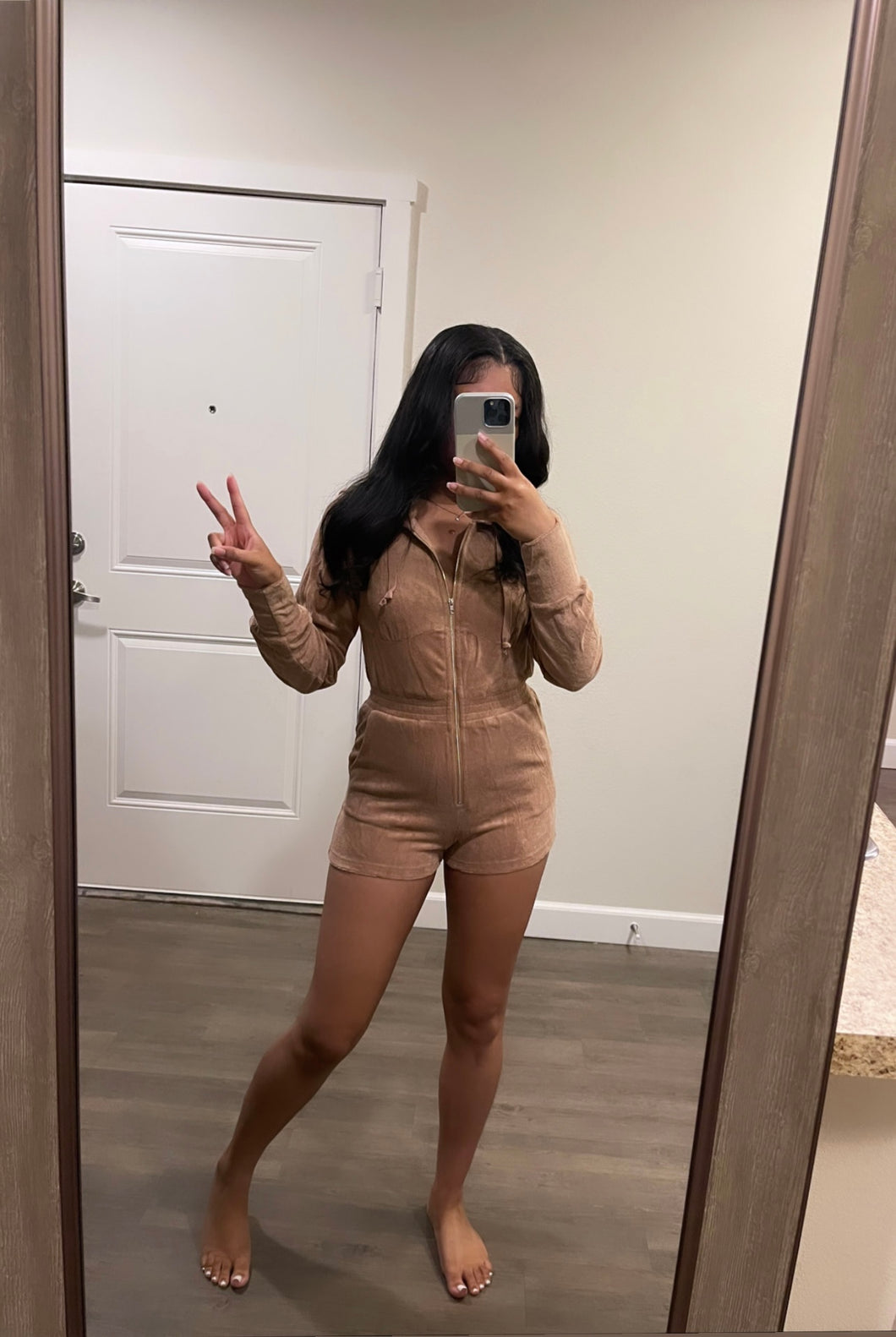 Pretty Girl Romper Brown
