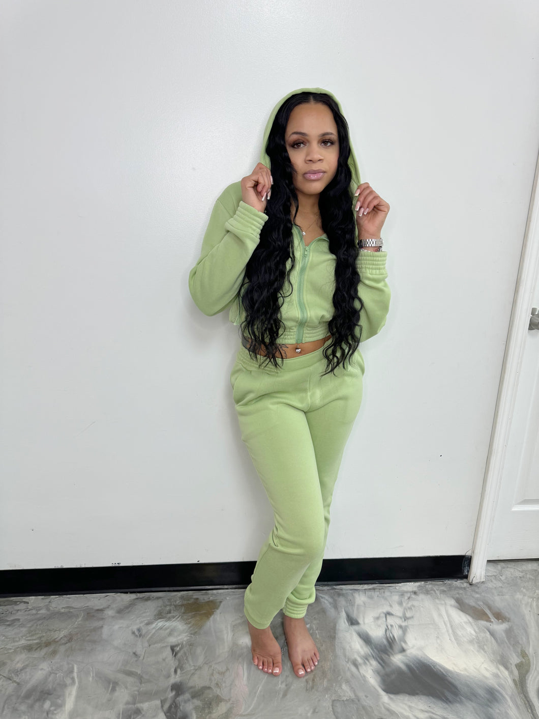 MEAN GREEN JOGGING SUIT
